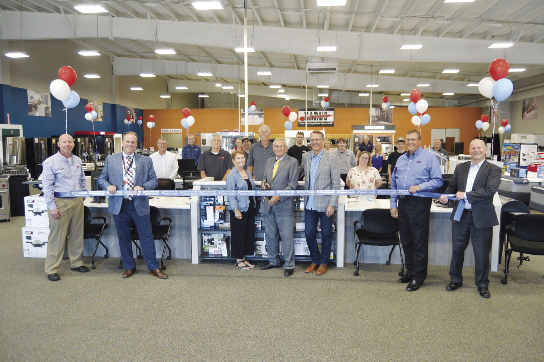 North Branch Chamber celebrates reopening of Karl’s TV & Appliance